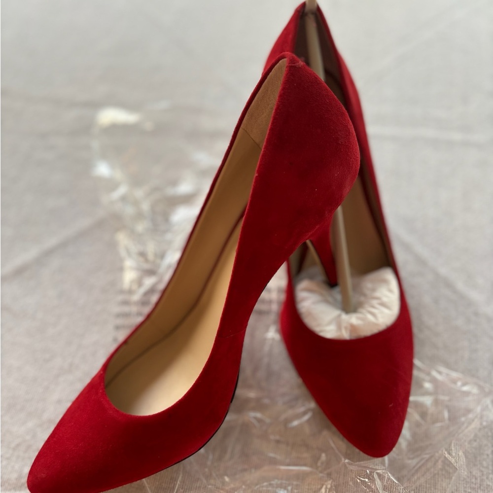 INC Red Suede Heels
